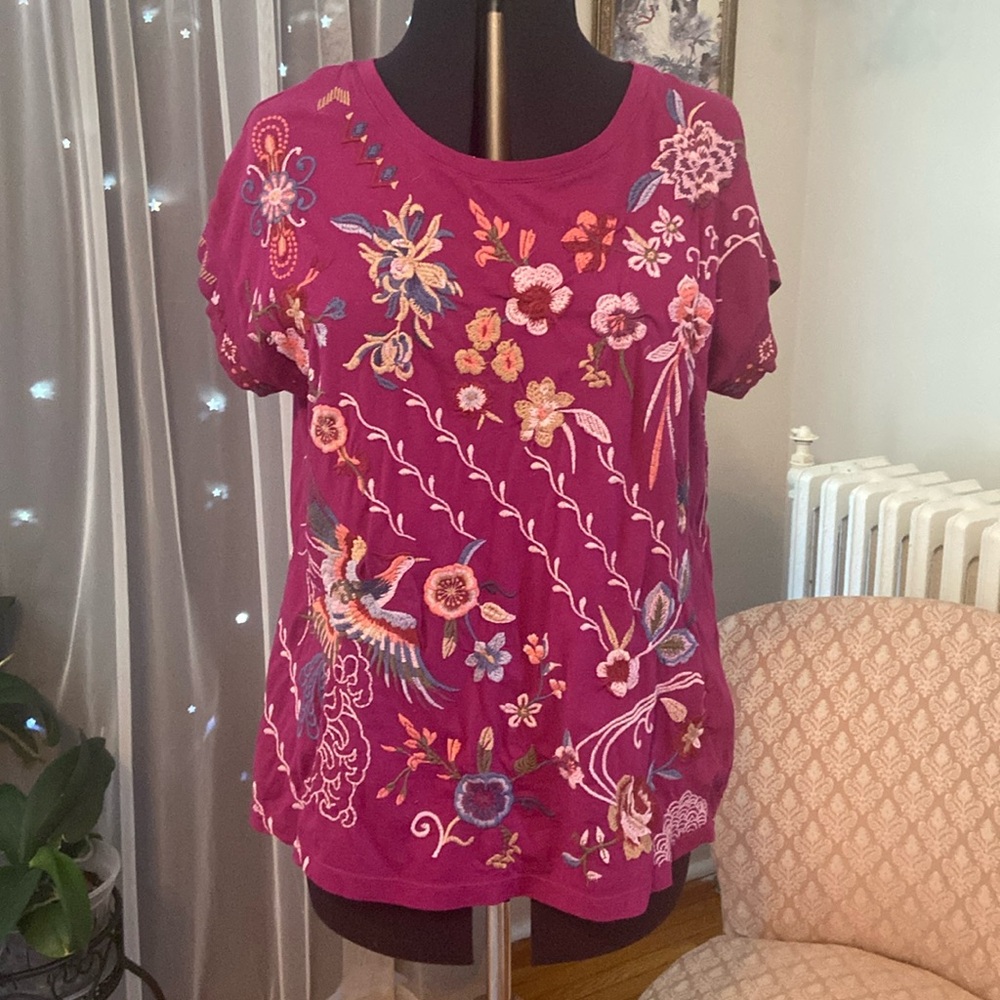 Johnny Was Embroidered Shirt
